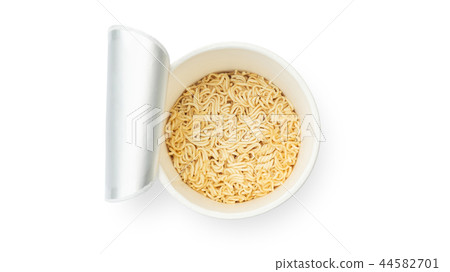 Instant noodles cup on a white background. Instant noodles cup on a white background. 44582701