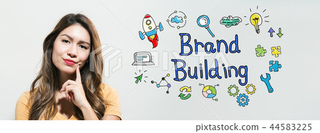 Brand building with young woman 44583225
