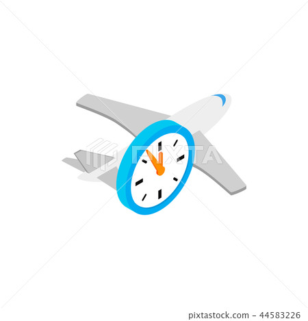 Flight time 3d isometric icon 44583226