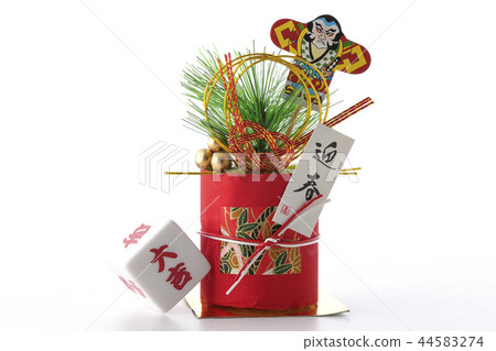 New Year's decoration and Reiko Daikichi 44583274