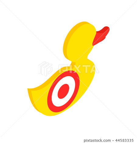 Yellow duck target isometric 3d icon 44583335