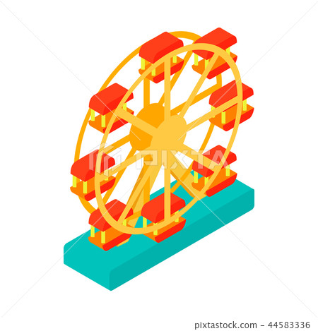 Ferris wheel isometric 3d icon  44583336