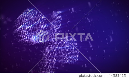3D Per cent Symbol Matrix Effect Digits 3D Per cent Symbol Matrix Effect Digits 44583415