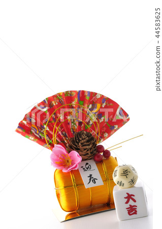 New Year decoration and dice 44583625