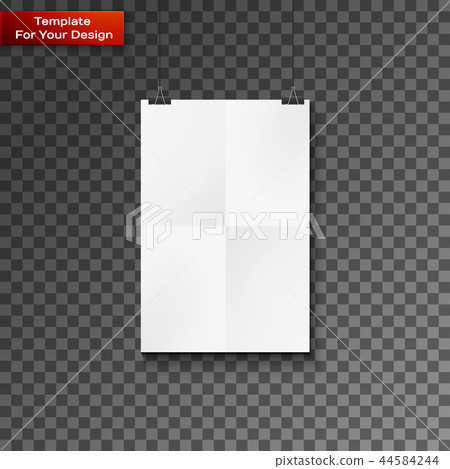 Blank paper frame on wall 44584244