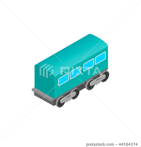 Passenger railway waggon isometric icon Passenger railway waggon isometric icon 44584374