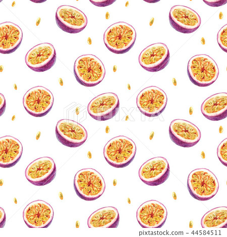 Watercolor passion fruit pattern Watercolor passion fruit pattern 44584511