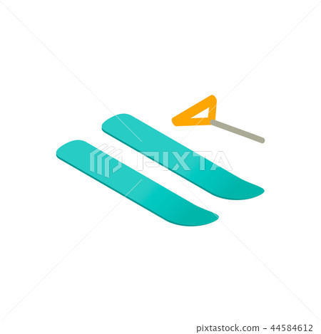 Water skiing 3d isometric icon Water skiing 3d isometric icon 44584612