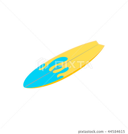 Surfing board isometric 3d icon Surfing board isometric 3d icon 44584615