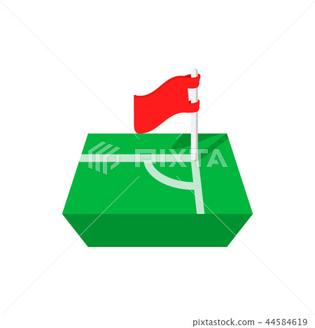 Flag in corner of the cartoon icon Flag in corner of the cartoon icon 44584619