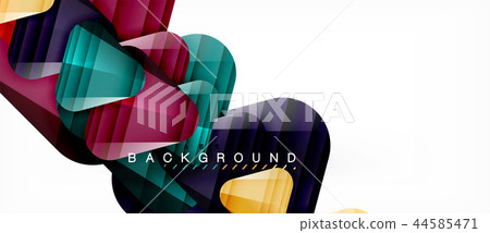 Glass triangles modern geometric composition, abstract background Glass triangles modern geometric composition, abstract background 44585471