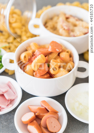 macaroni with sausage macaroni with sausage 44585710