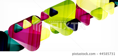 Glass triangles modern geometric composition, abstract background Glass triangles modern geometric composition, abstract background 44585731