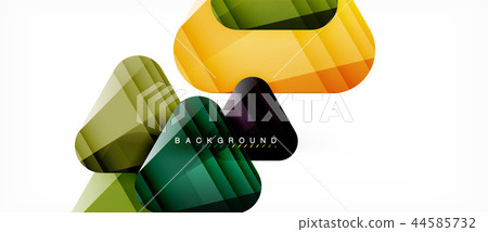 Glass triangles modern geometric composition, abstract background Glass triangles modern geometric composition, abstract background 44585732
