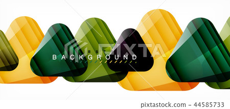 Glass triangles modern geometric composition, abstract background Glass triangles modern geometric composition, abstract background 44585733