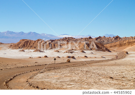 Dirt road perspective view,Chile Dirt road perspective view,Chile 44585902