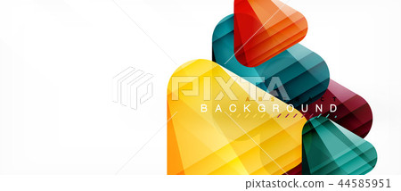 Glass triangles modern geometric composition, abstract background 44585951