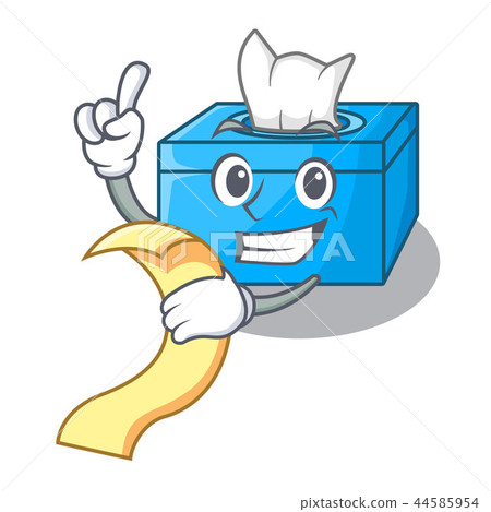 With menu cartoon tissue box on a sideboard With menu cartoon tissue box on a sideboard 44585954