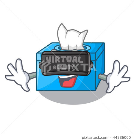 Virtual reality cartoon tissue box on a sideboard 44586000