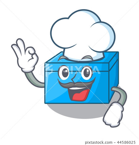 Chef cartoon tissue box in the restaurant Chef cartoon tissue box in the restaurant 44586025