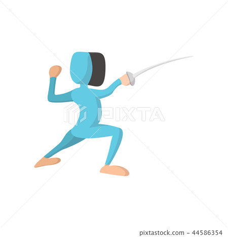 Fencing athlete cartoon icon Fencing athlete cartoon icon 44586354