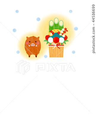 New Year's card template 44586699