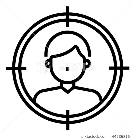 Consumer target Line illustration 44586816