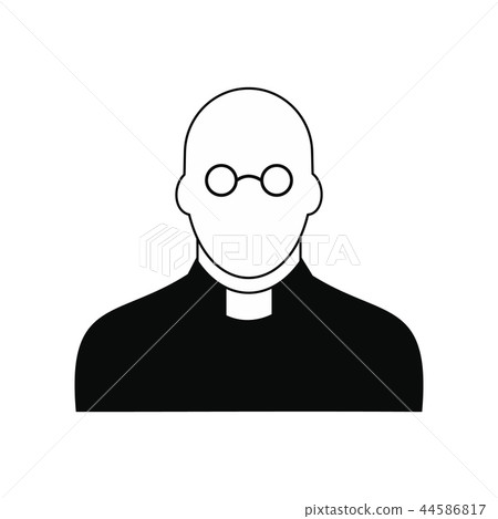 Priest black simple icon 44586817