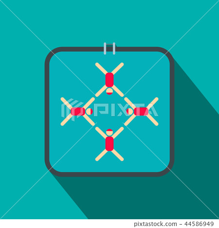 Synchronized swimmers flat icon 44586949