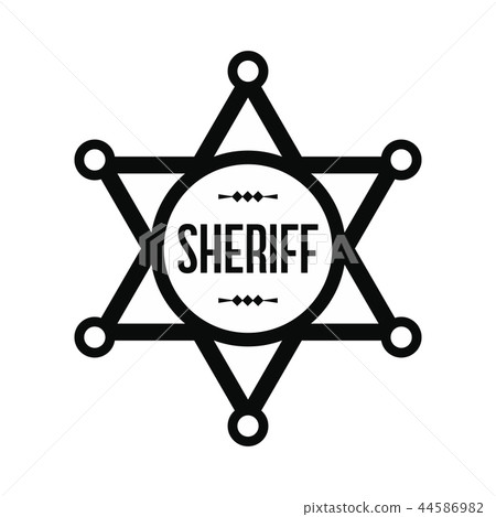 Sheriff star icon 44586982