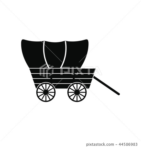Western covered wagon icon 44586983