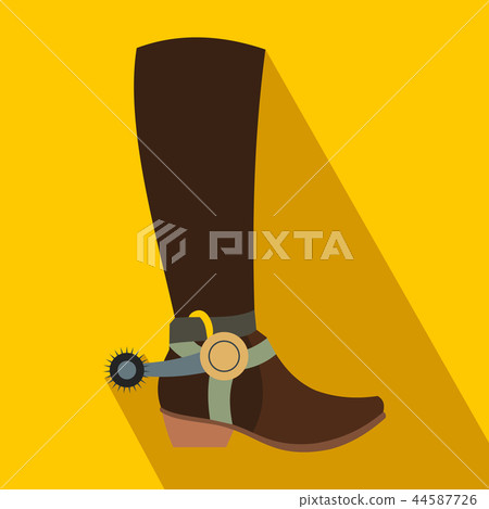 Cowboy boot flat icon 44587726