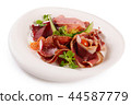 Assorted Italian sausages close up as a background 44587779
