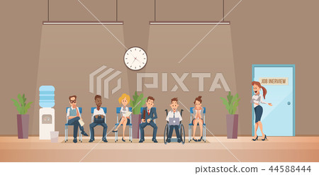 Job Interview and Recruiting. Vector Illustration. Job Interview and Recruiting. Vector Illustration. 44588444