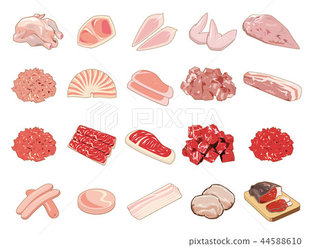 食物插圖[肉圖集合] 1 44588610