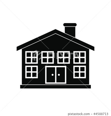 Two-storey house black simple icon Two-storey house black simple icon 44588713