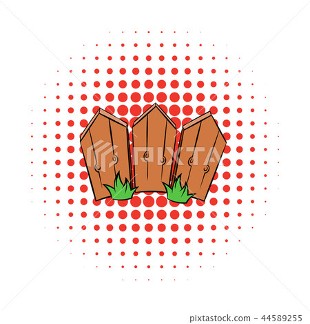 Wooden fence comics icon 44589255