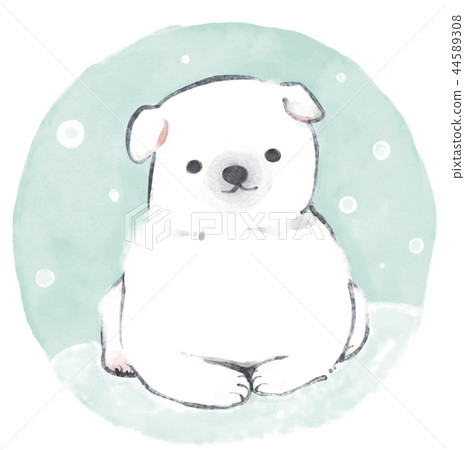 小狗在雪地裡 44589308