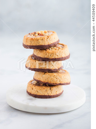 Homemade biscuit cookies with almond nuts 44589409