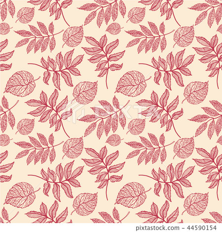 Seamless background with colorful autumn leaves.  44590154