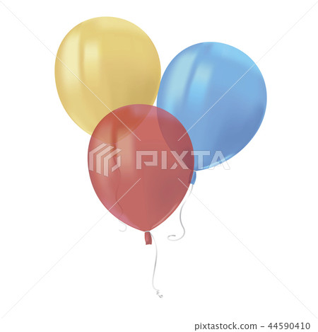 Composition of realistic air flying balloons Composition of realistic air flying balloons 44590410