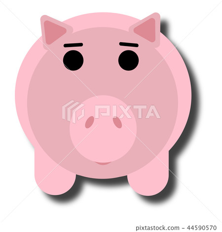 Cute funny pig isolated on white background. Cute funny pig isolated on white background. 44590570