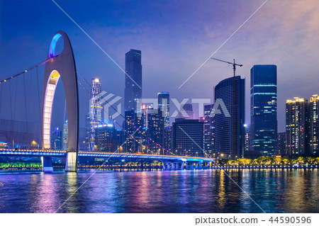 Guangzhou skyline. Guangzhou, China 44590596