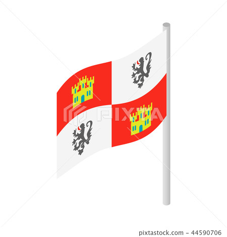 Royal Spanish flag on Columbus ship icon  44590706