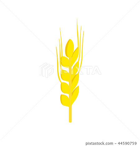 Two stalks of ripe barley isometric 3d icon Two stalks of ripe barley isometric 3d icon 44590759