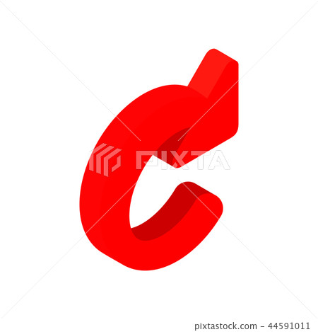 Refresh red arrow isometric 3d icon - Stock Illustration [44591011] - PIXTA