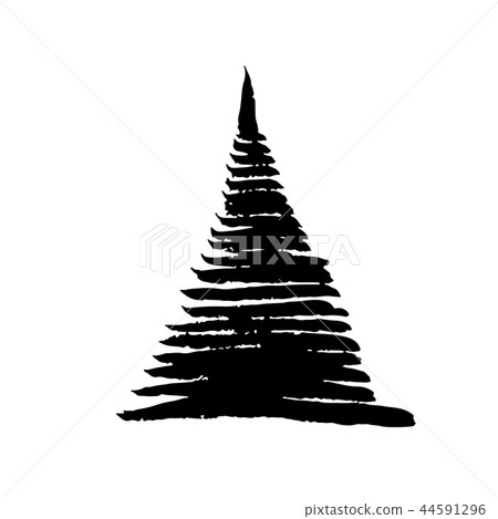 Christmas tree doodle design Christmas tree doodle design 44591296