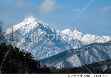 Mount Renka and Subari (Winter) seen from Nakayama Plateau 44591416