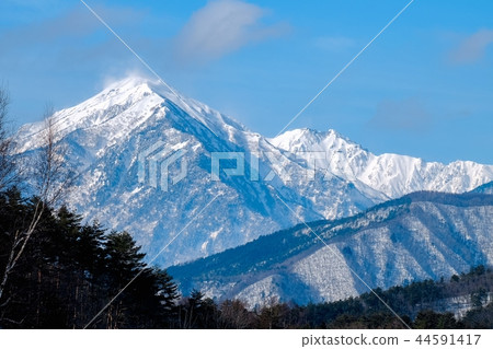 Mount Renka and Subari (Winter) seen from Nakayama Plateau 44591417