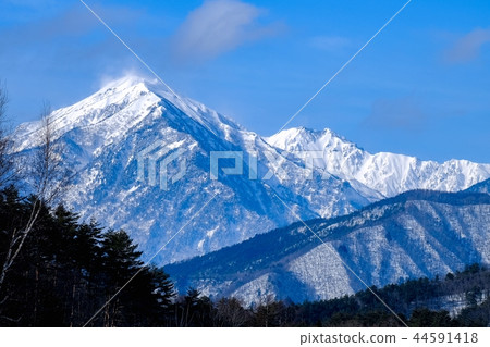 Mount Renka and Subari (Winter) seen from Nakayama Plateau 44591418
